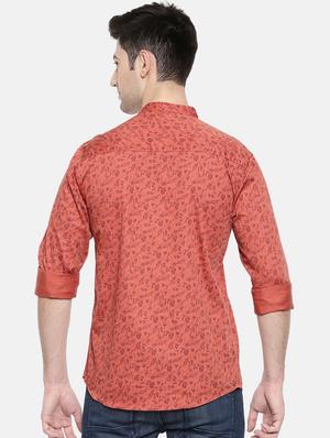 red cotton casual shirt - 15731561 - Standard Image - 3