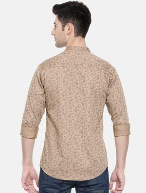 brown cotton casual shirt - 15731562 - Standard Image - 3
