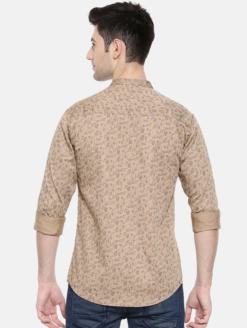 brown cotton casual shirt - 15731562 - Zoom Image - 3