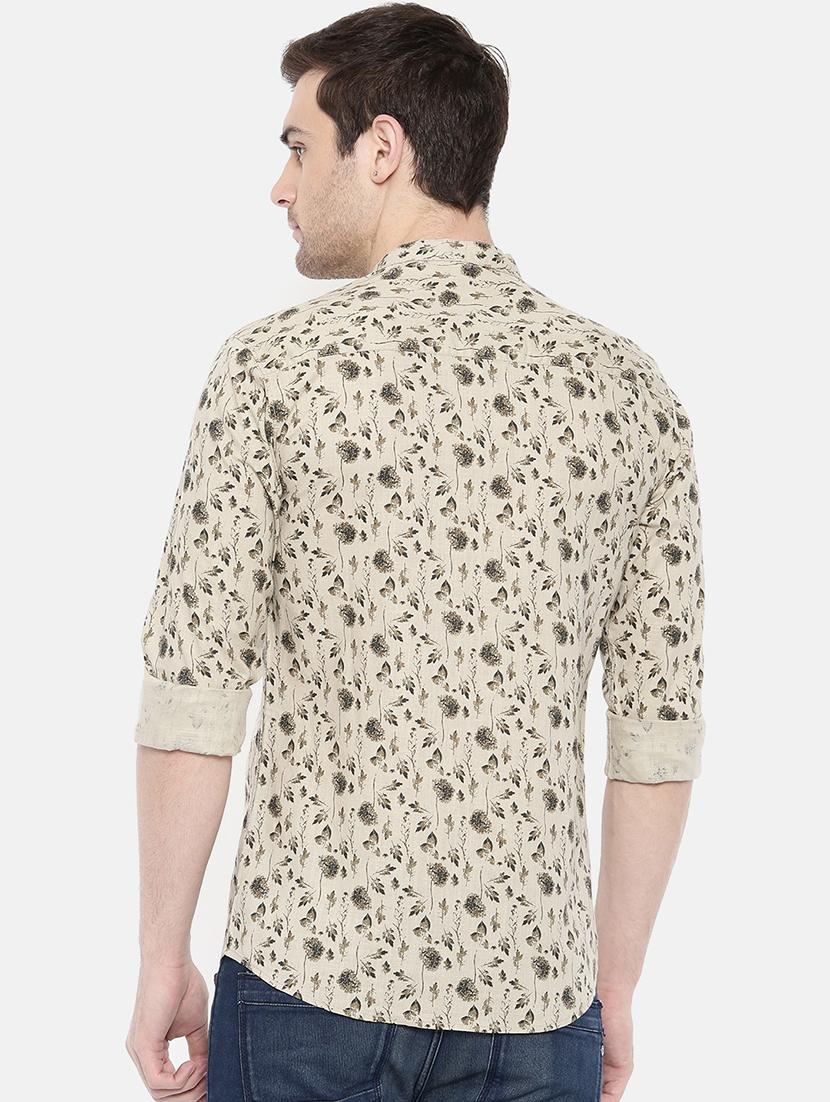 beige cotton casual shirt - 15731567 - Zoom Image - 3