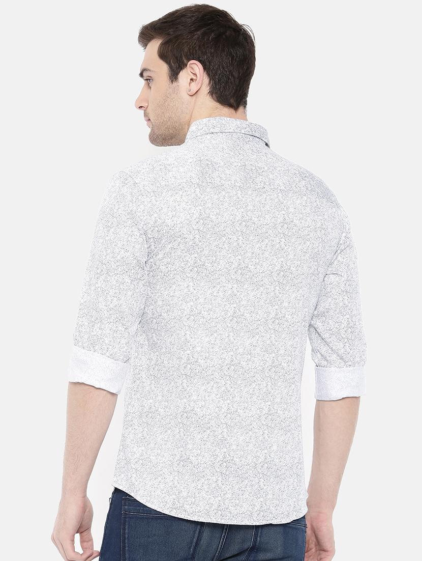 white cotton casual shirt - 15731568 - Zoom Image - 3