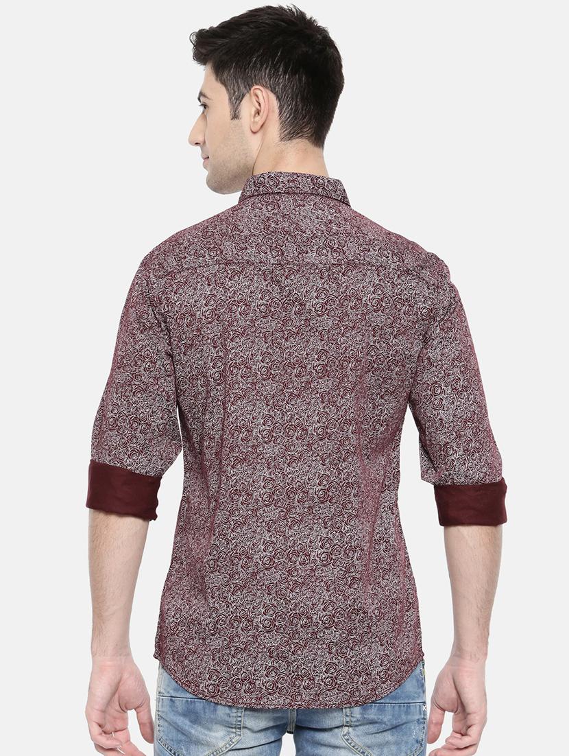 red cotton casual shirt - 15731569 - Zoom Image - 3