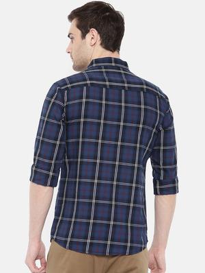 blue cotton casual shirt - 15731585 - Standard Image - 3