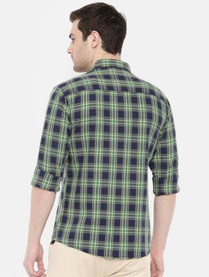 blue cotton casual shirt - 15731593 - Standard Image - 3