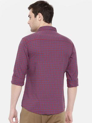 red cotton casual shirt - 15731596 - Standard Image - 3