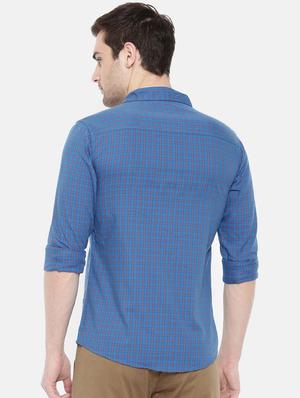blue cotton casual shirt - 15731597 - Standard Image - 3