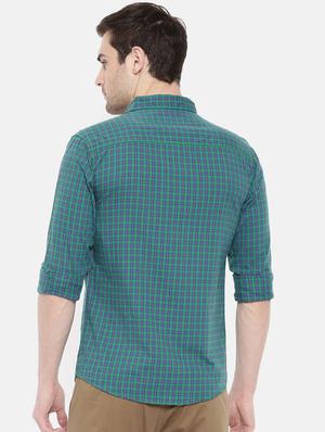 green cotton casual shirt - 15731598 - Standard Image - 3
