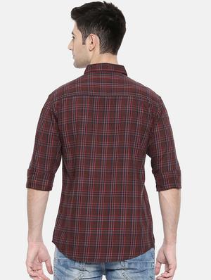 brown cotton casual shirt - 15731599 - Standard Image - 3