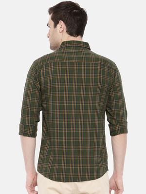 green cotton casual shirt - 15731600 - Standard Image - 3