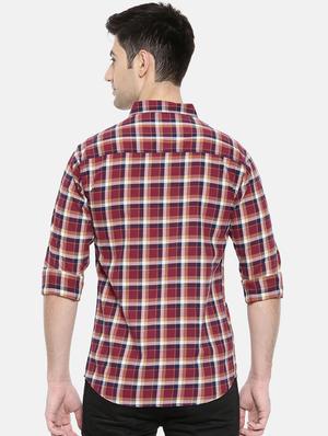 red cotton casual shirt - 15731612 - Standard Image - 3
