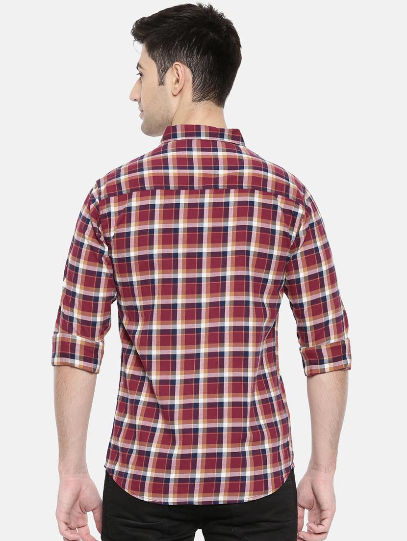 red cotton casual shirt - 15731612 - Zoom Image - 3