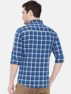 blue cotton casual shirt - 15731613 - Standard Image - 3