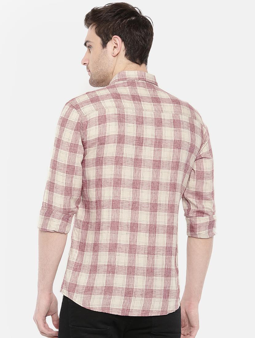 red cotton casual shirt - 15731615 - Zoom Image - 3