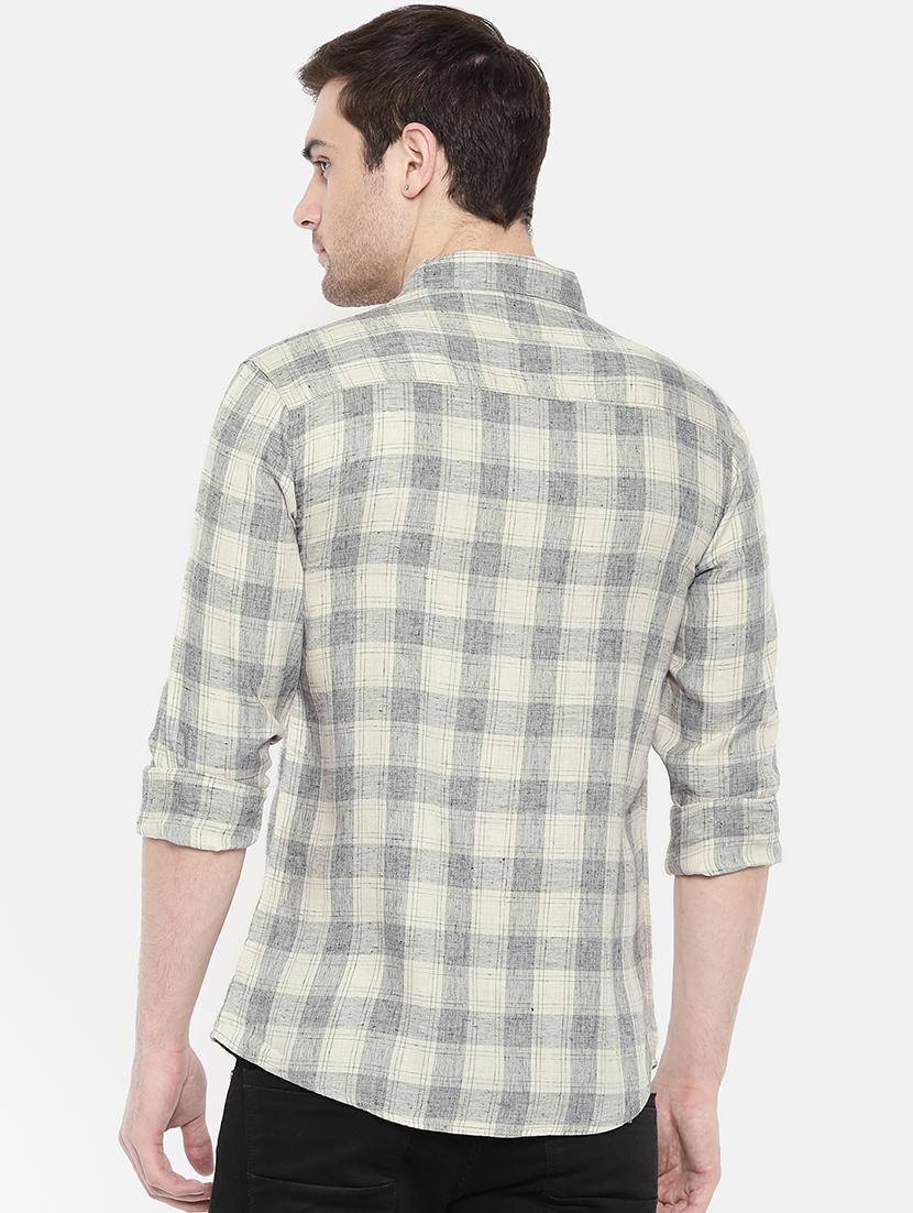 white cotton casual shirt - 15731616 - Zoom Image - 3