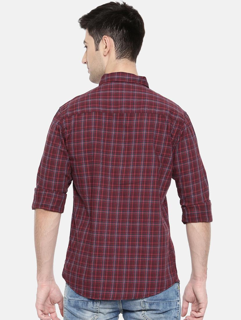 red cotton casual shirt - 15731617 - Zoom Image - 3