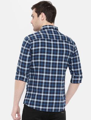 blue cotton casual shirt - 15731623 - Standard Image - 3