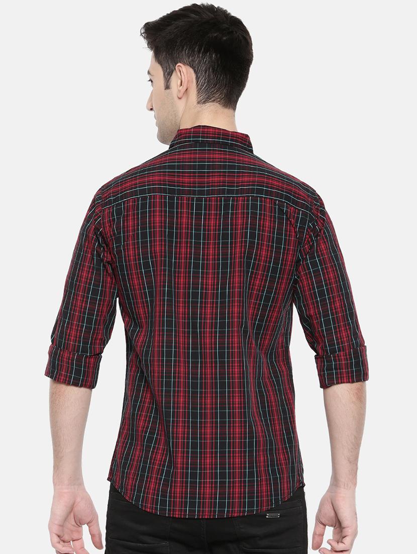 red cotton casual shirt - 15731625 - Zoom Image - 3