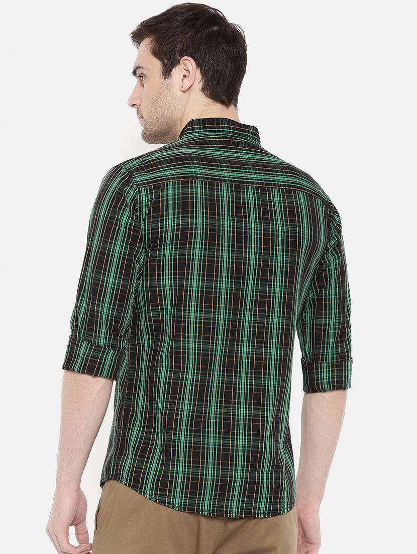 green cotton casual shirt - 15731626 - Zoom Image - 3