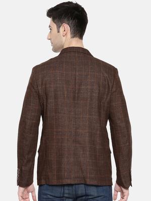 brown cotton single breasted blazer - 15731670 - Standard Image - 3