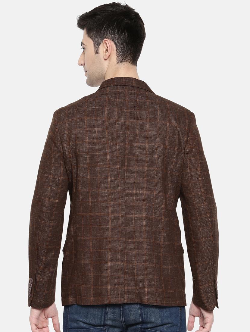 brown cotton single breasted blazer - 15731670 - Zoom Image - 3