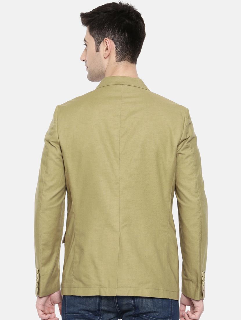 green cotton single breasted blazer - 15731674 - Zoom Image - 3