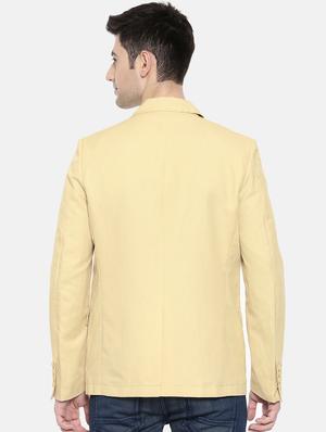 beige cotton single breasted blazer - 15731677 - Standard Image - 3