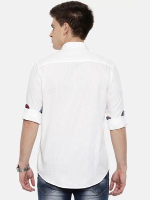 white cotton casual shirt - 15731788 - Standard Image - 3