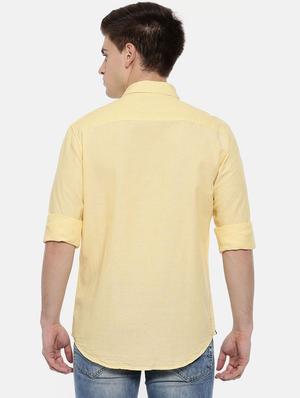 yellow cotton casual shirt - 15731793 - Standard Image - 3