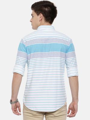 blue cotton casual shirt - 15731795 - Standard Image - 3