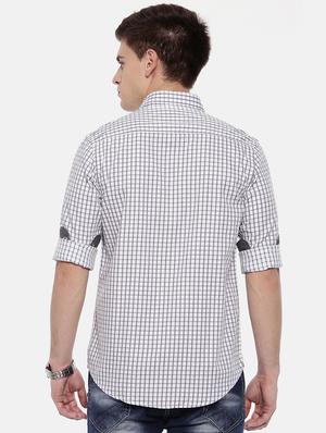 grey cotton casual shirt - 15731796 - Standard Image - 3
