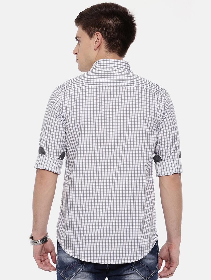 grey cotton casual shirt - 15731796 - Zoom Image - 3