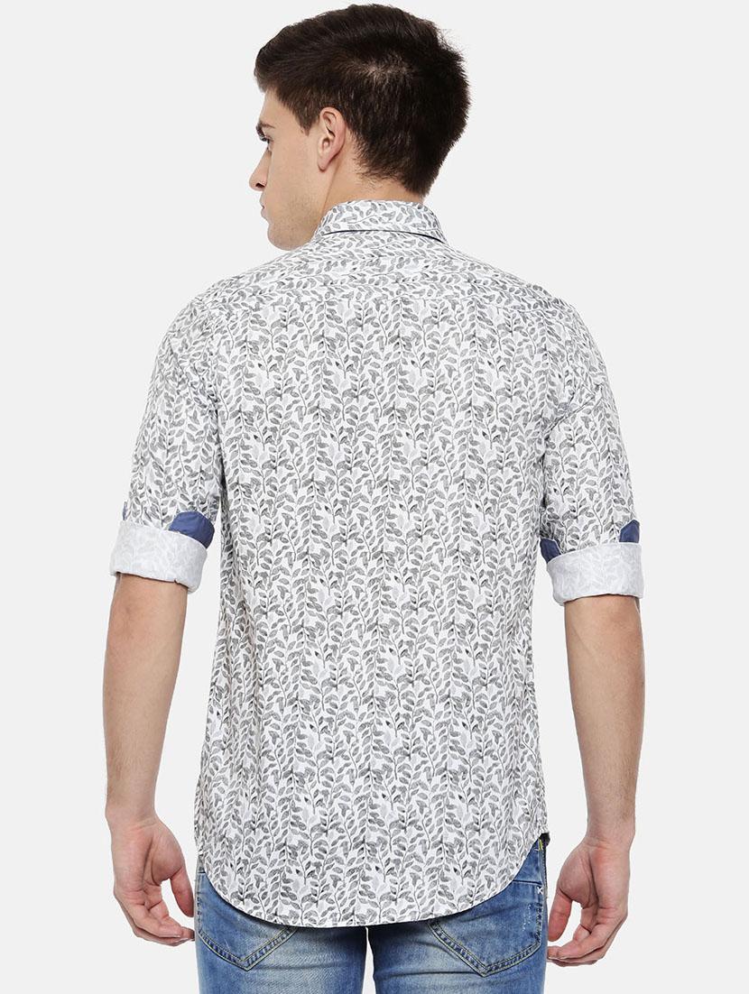 grey cotton blend casual shirt - 15731799 - Zoom Image - 3