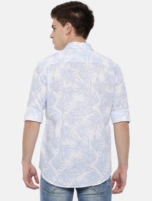 blue linen casual shirt - 15731800 - Standard Image - 3