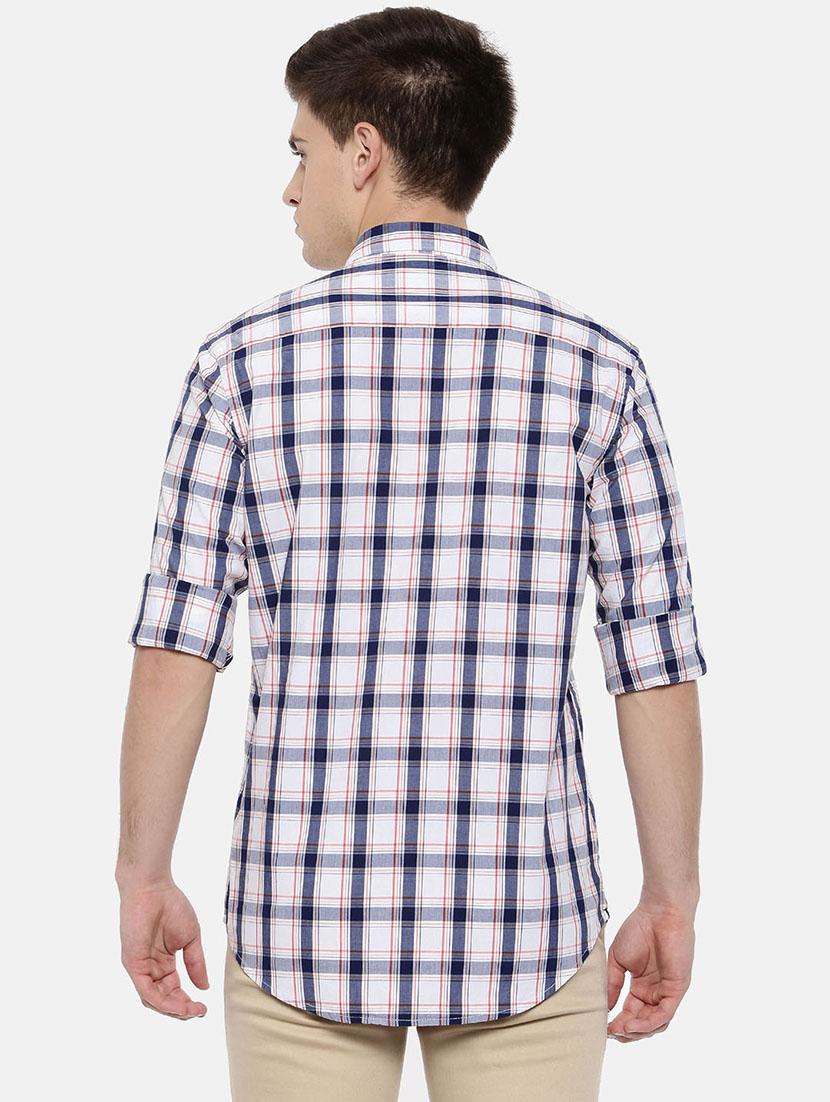 blue cotton casual shirt - 15731801 - Zoom Image - 3