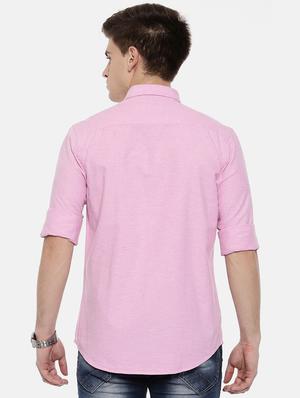 pink cotton casual shirt - 15731806 - Standard Image - 3