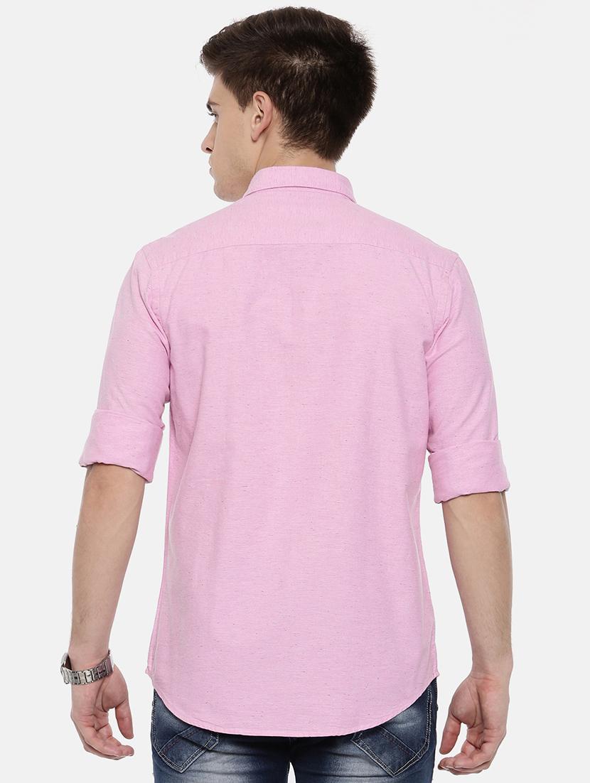pink cotton casual shirt - 15731806 - Zoom Image - 3