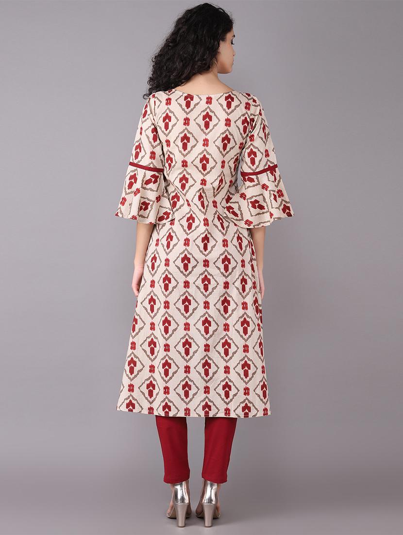 Crop top pant with printed shrug set - 15731811 - Zoom Image - 3