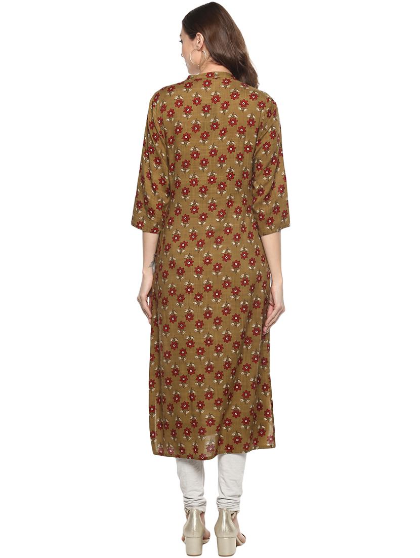 Printed straight kurta - 15732979 - Zoom Image - 3