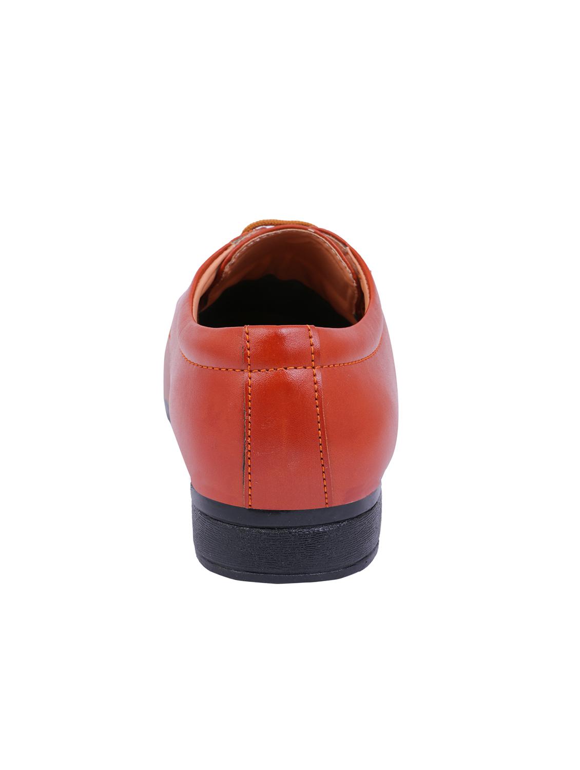 tan leatherette lace-up derbys - 15732985 - Zoom Image - 3