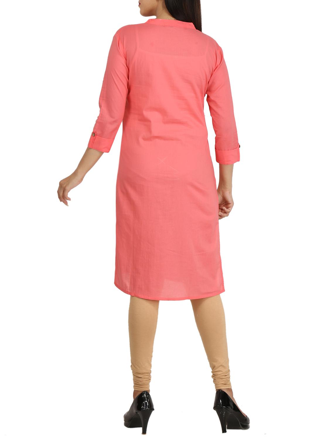 Straight solid kurta - 15733075 - Zoom Image - 3