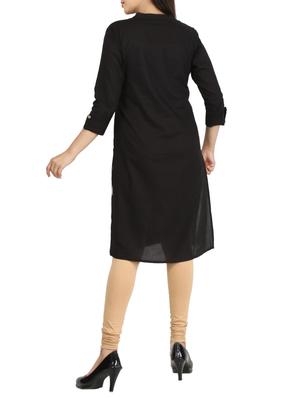 Straight solid kurta - 15733079 - Standard Image - 3