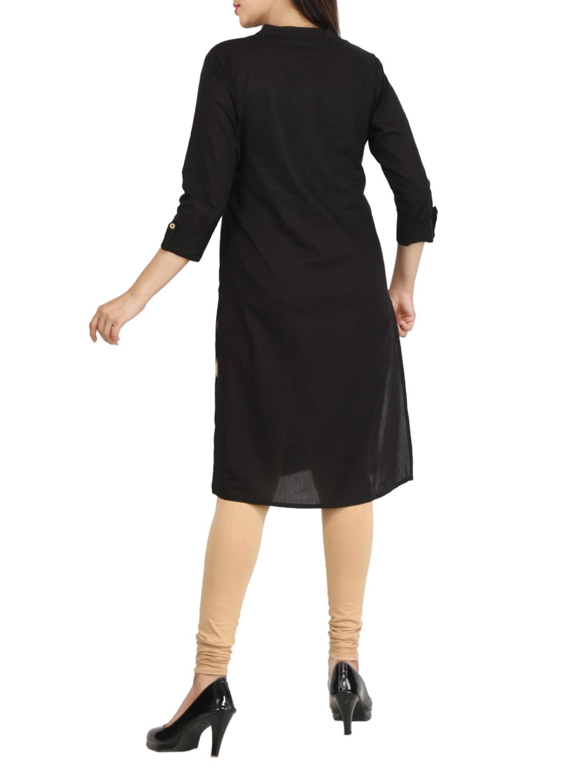 Straight solid kurta - 15733079 - Zoom Image - 3