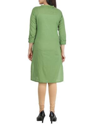 Straight solid kurta - 15733082 - Standard Image - 3