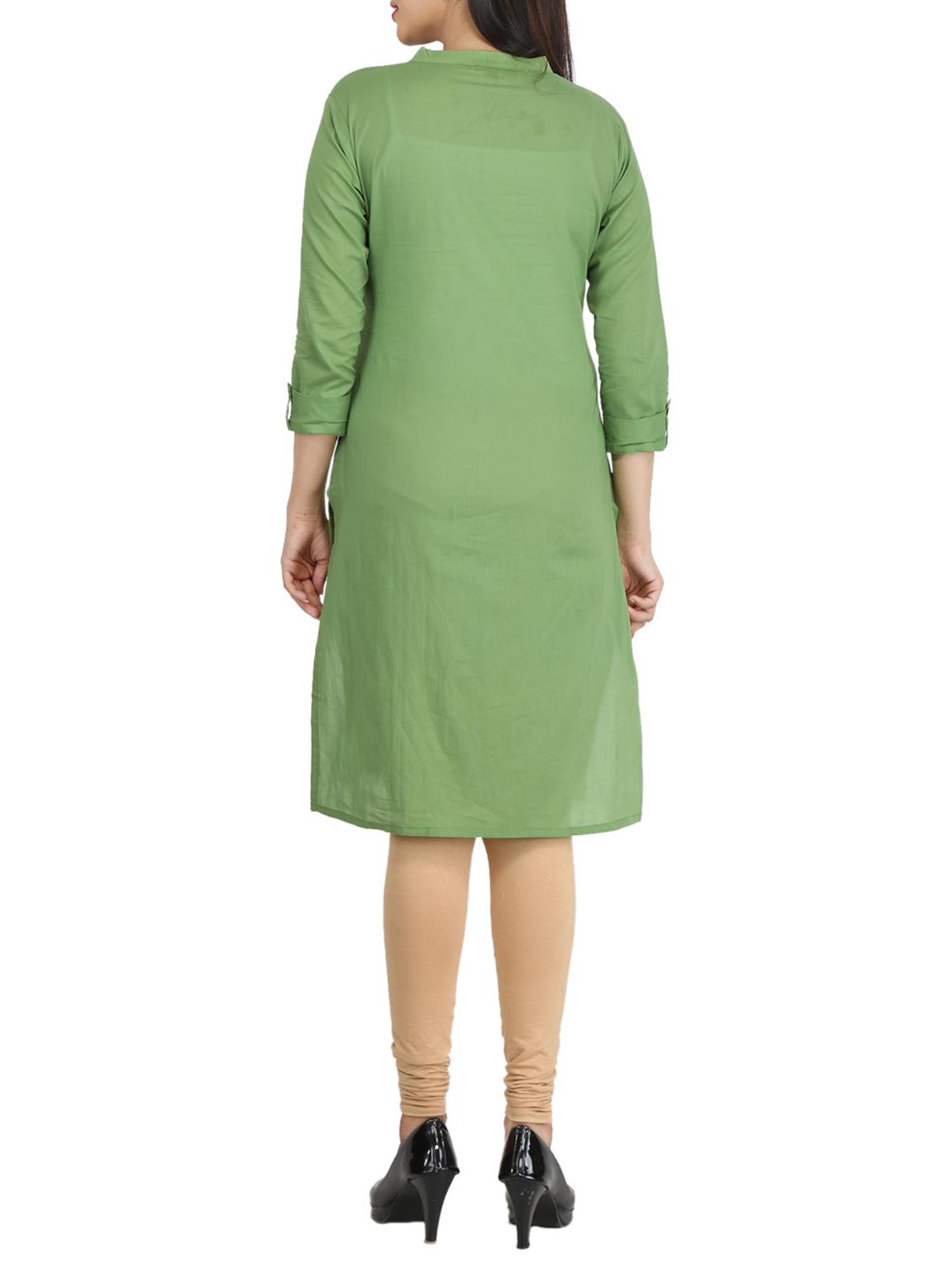 Straight solid kurta - 15733082 - Zoom Image - 3