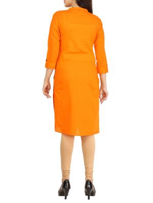 Straight solid kurta - 15733083 - Standard Image - 3