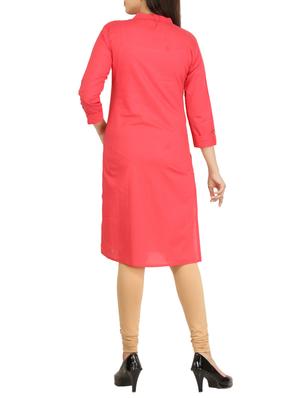 Straight solid kurta - 15733084 - Standard Image - 3
