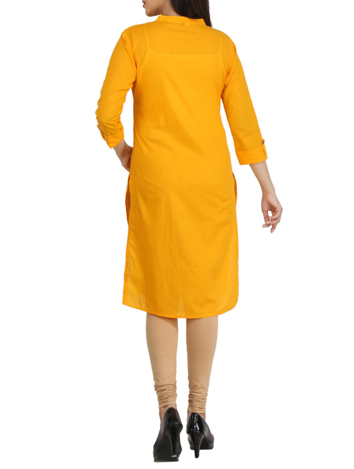 Straight solid kurta - 15733085 - Zoom Image - 3