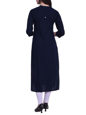 Straight solid kurta - 15733086 - Standard Image - 3