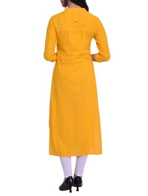 Straight solid kurta - 15733088 - Standard Image - 3