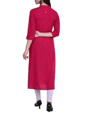 Straight solid kurta - 15733089 - Standard Image - 3